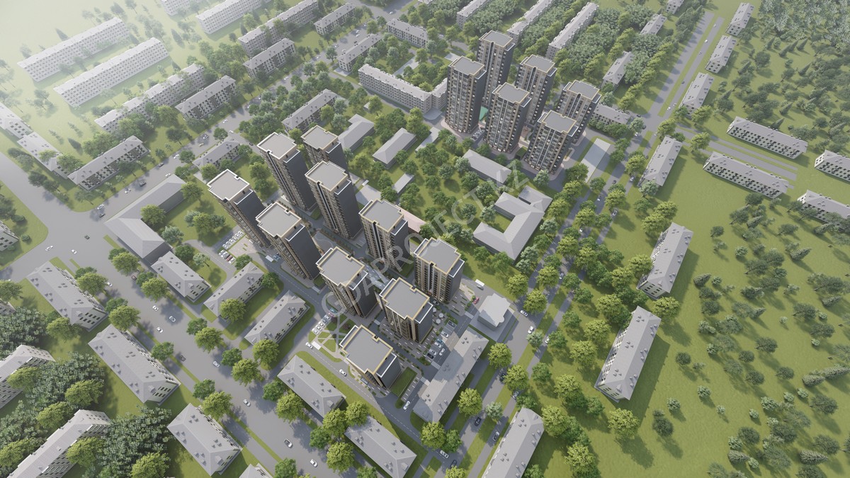 Концепция многоэтажного жилого комплекса в г. Алматы
